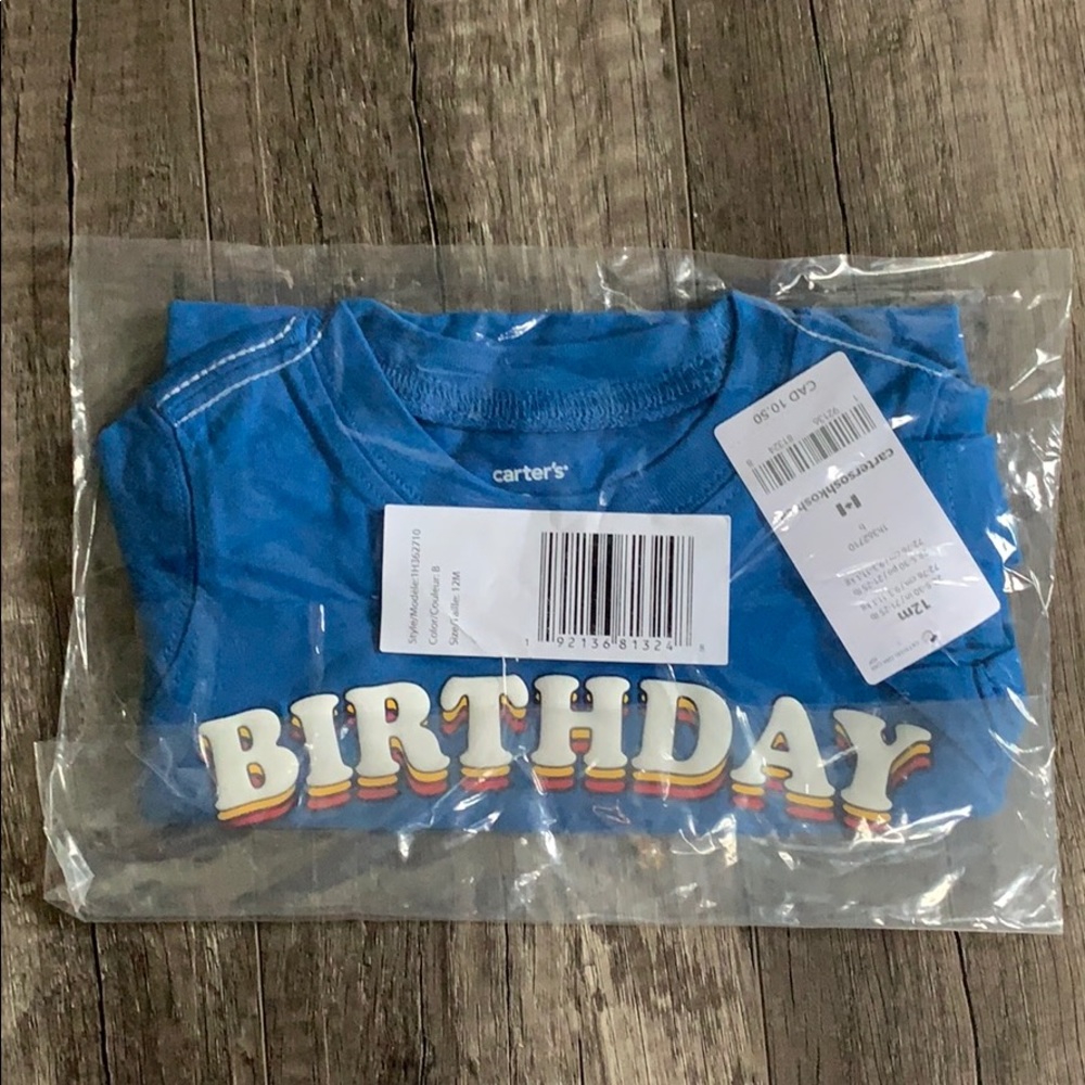 Blue Birthday 12m T-shirt